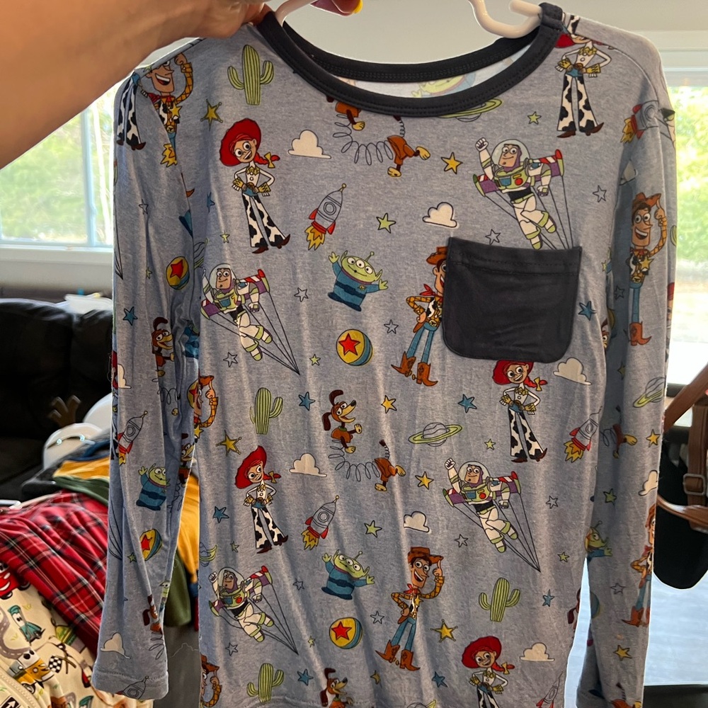 Little Sleepies Light Blue Toy Story Print Long Sleeve Top